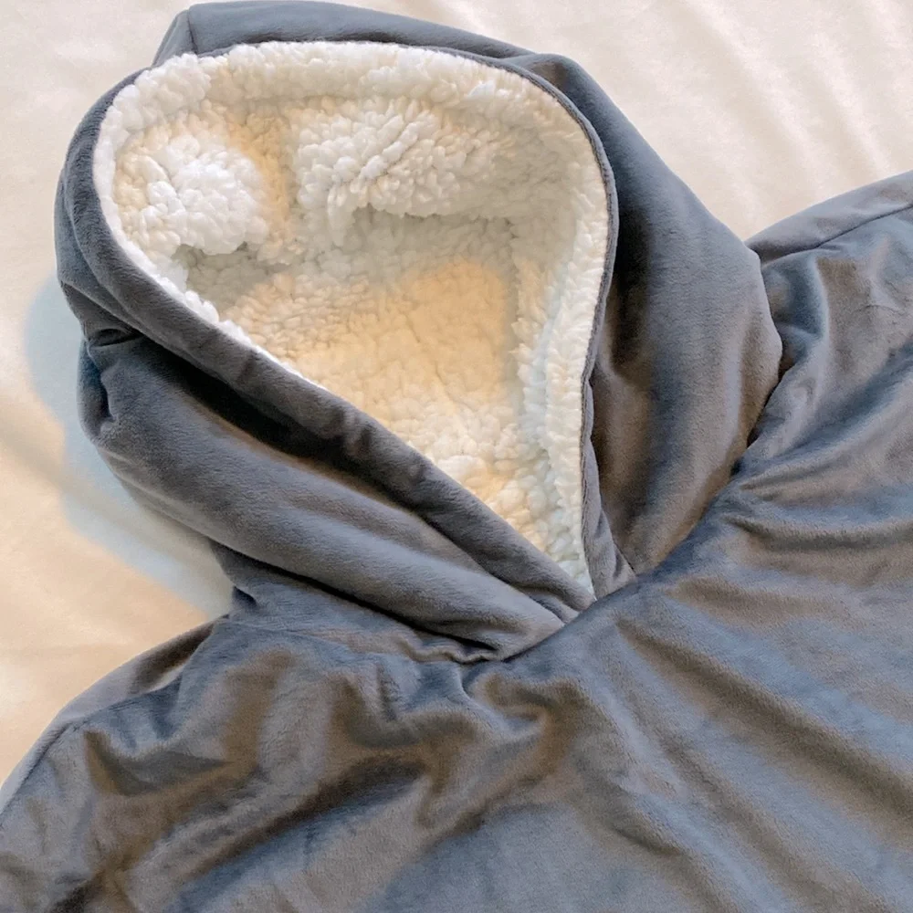 THE COMFY Original | Sherpa Lined Microfiber Fleece‎ Wearable Blanket,Oversized